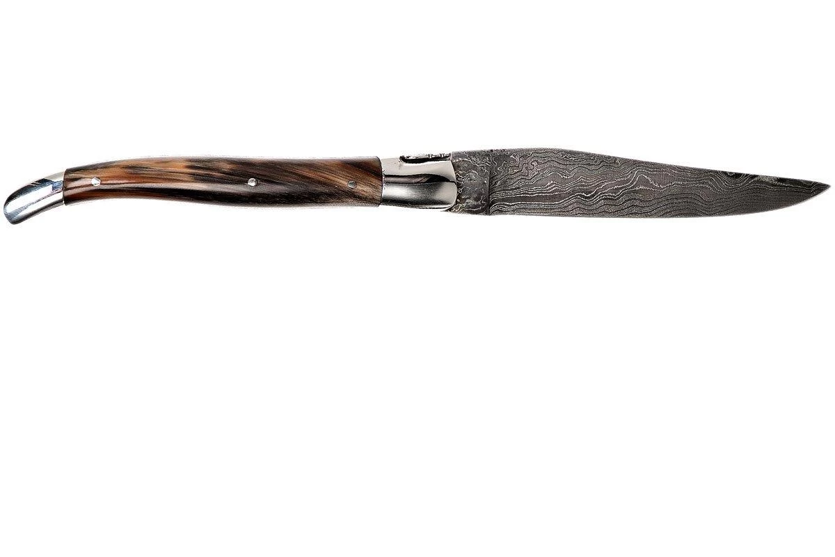 Laguiole En Aubrac 12 Cm Damast Couteau, Full Handle Corne L0712PCI-FFI1 4 Laguiole En Aubrac 12 Cm Damast Couteau, Full Handle Corne L0712PCI-FFI1 – Image 2
