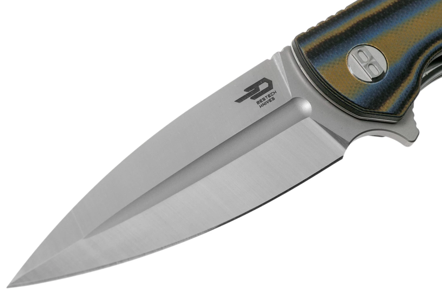 Bestech Fin BG34D-1 Satin, Black-Blue-Brown G10 Couteau De Poche 5 Bestech Fin BG34D-1 Satin, Black-Blue-Brown G10 Couteau De Poche – Image 3