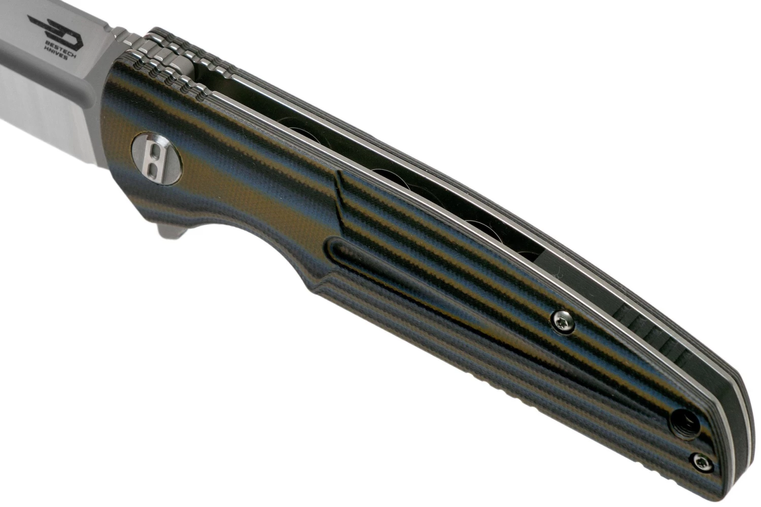 Bestech Fin BG34D-1 Satin, Black-Blue-Brown G10 Couteau De Poche 9 Bestech Fin BG34D-1 Satin, Black-Blue-Brown G10 Couteau De Poche – Image 7