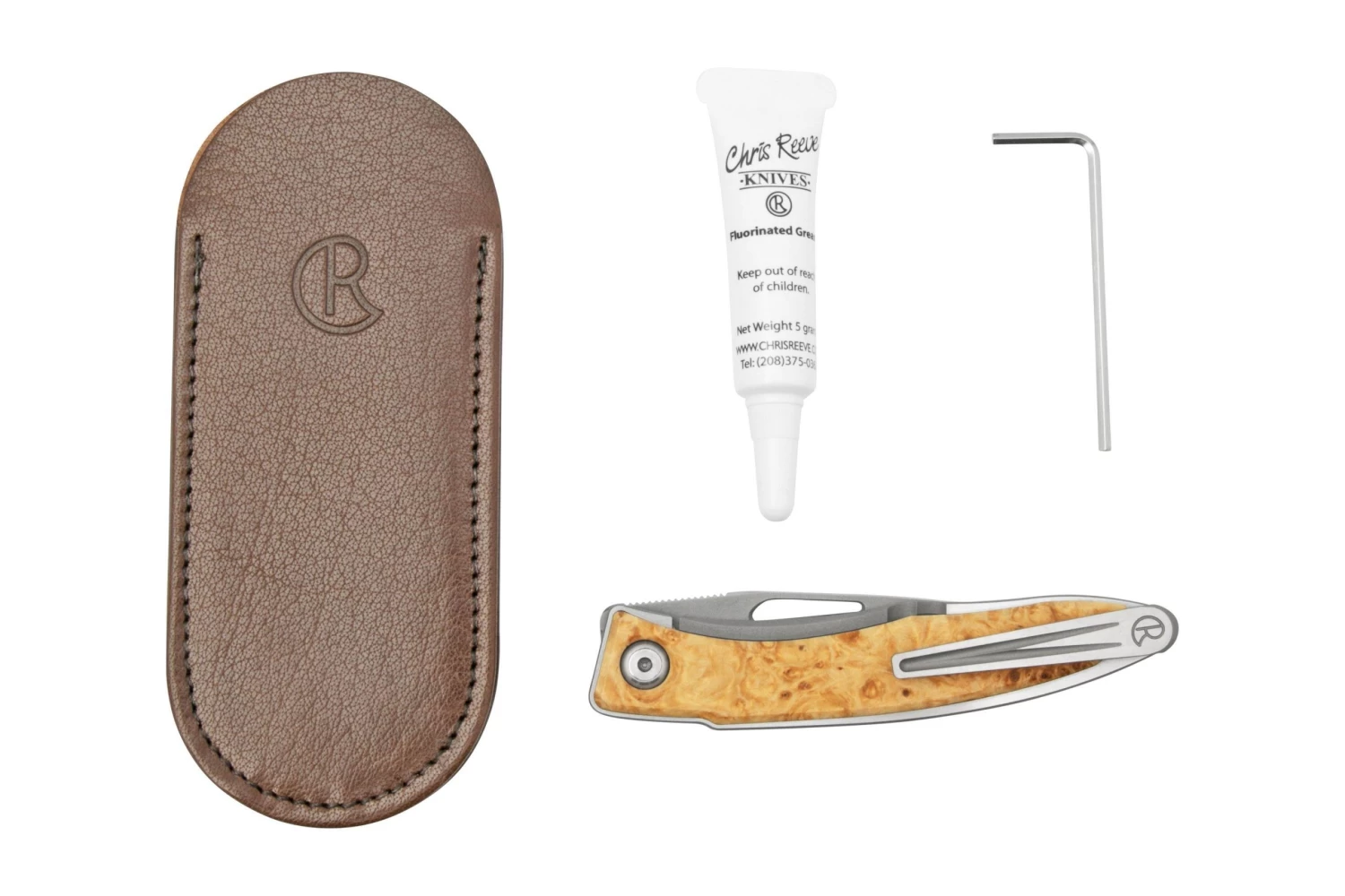 Chris Reeve Mnandi Box Elder Burl Inlay MNA-1008 Couteau De Gentleman 11 Chris Reeve Mnandi Box Elder Burl Inlay MNA-1008 Couteau De Gentleman – Image 9