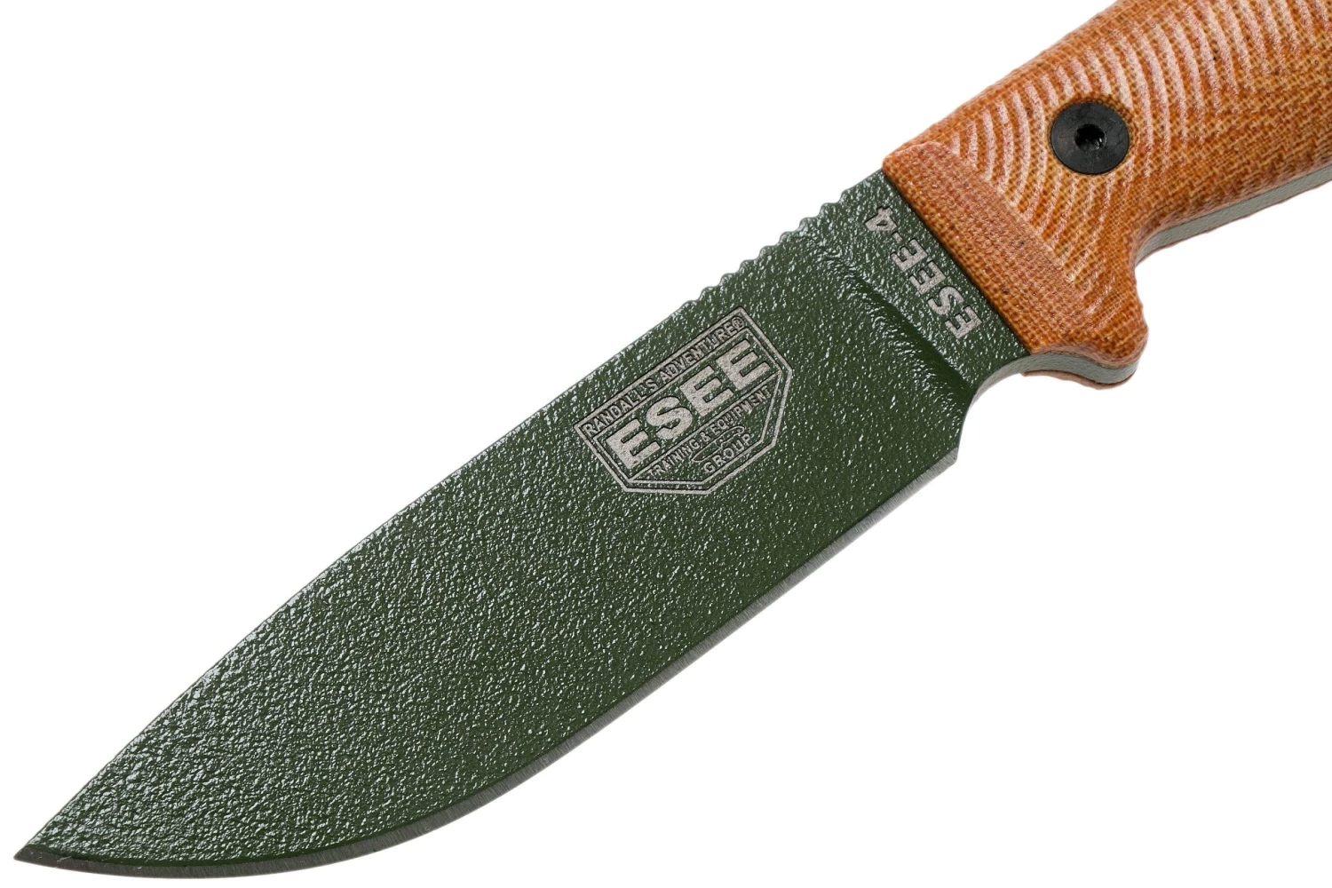 ESEE Model 4 OD Green Blade 3D Natural Canvas Micarta Couteau De Survie 4POD-011 étui Noir + Clip De Poche 5 ESEE Model 4 OD Green Blade 3D Natural Canvas Micarta Couteau De Survie 4POD-011 étui Noir + Clip De Poche – Image 3