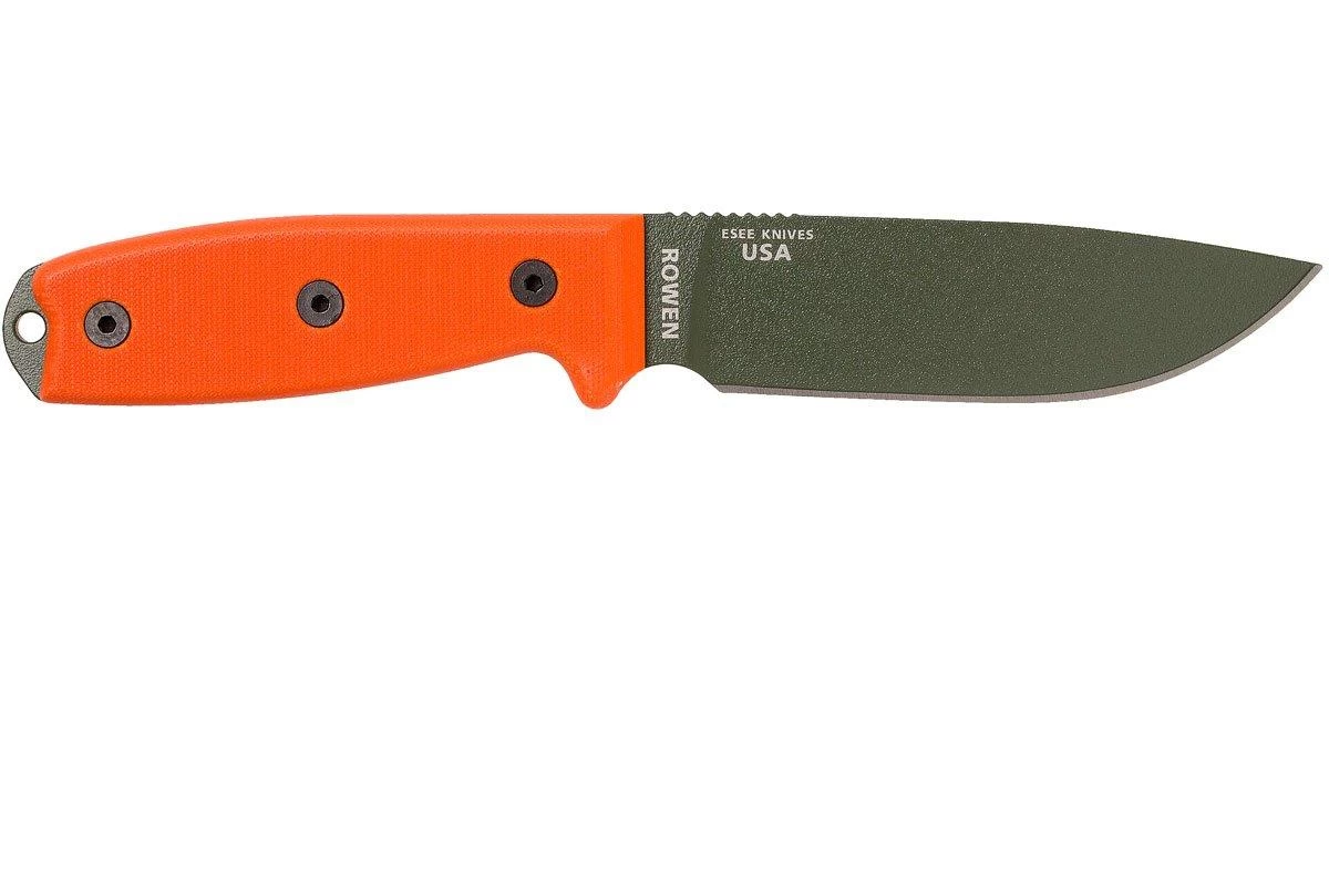 ESEE Model 4 OD Blade, Orange Handle 4P-OD Avec étui + Clip 4 ESEE Model 4 OD Blade, Orange Handle 4P-OD Avec étui + Clip – Image 2