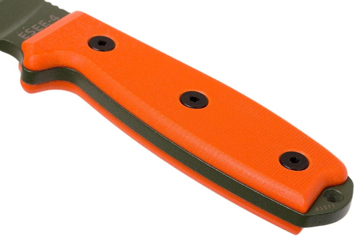 ESEE Model 4 OD Blade, Orange Handle 4P-OD Avec étui + Clip 6 ESEE Model 4 OD Blade, Orange Handle 4P-OD Avec étui + Clip – Image 4