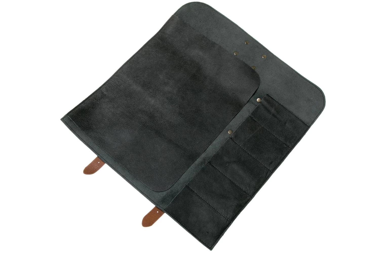 Knivesandtools Serviette à Couteaux En Cuir Utah Black 45x47 5 Knivesandtools Serviette à Couteaux En Cuir Utah Black 45x47 – Image 3