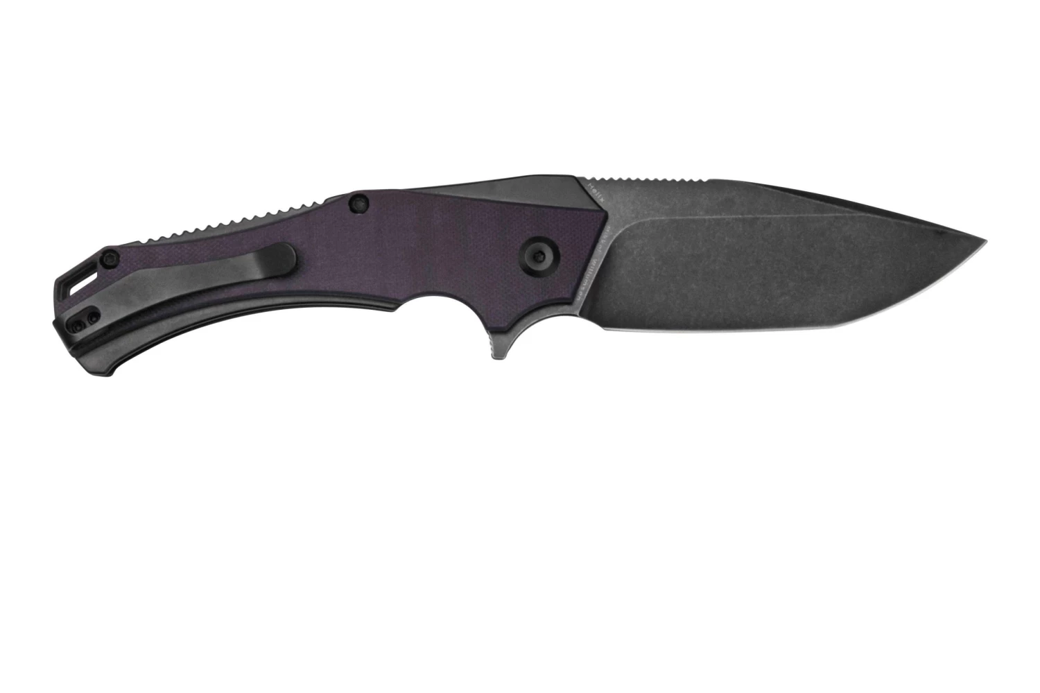 Kansept Hellx T1008A6 Blackwashed, Purple G10 Couteau De Poche, Mikkel WIllumsen Design 4 Kansept Hellx T1008A6 Blackwashed, Purple G10 Couteau De Poche, Mikkel WIllumsen Design – Image 2