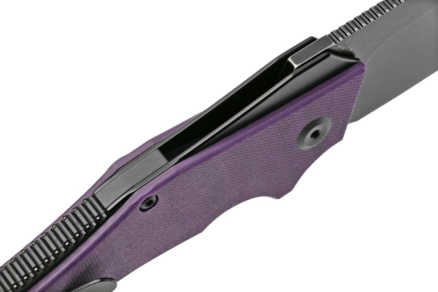Kansept Hellx T1008A6 Blackwashed, Purple G10 Couteau De Poche, Mikkel WIllumsen Design 8 Kansept Hellx T1008A6 Blackwashed, Purple G10 Couteau De Poche, Mikkel WIllumsen Design – Image 6