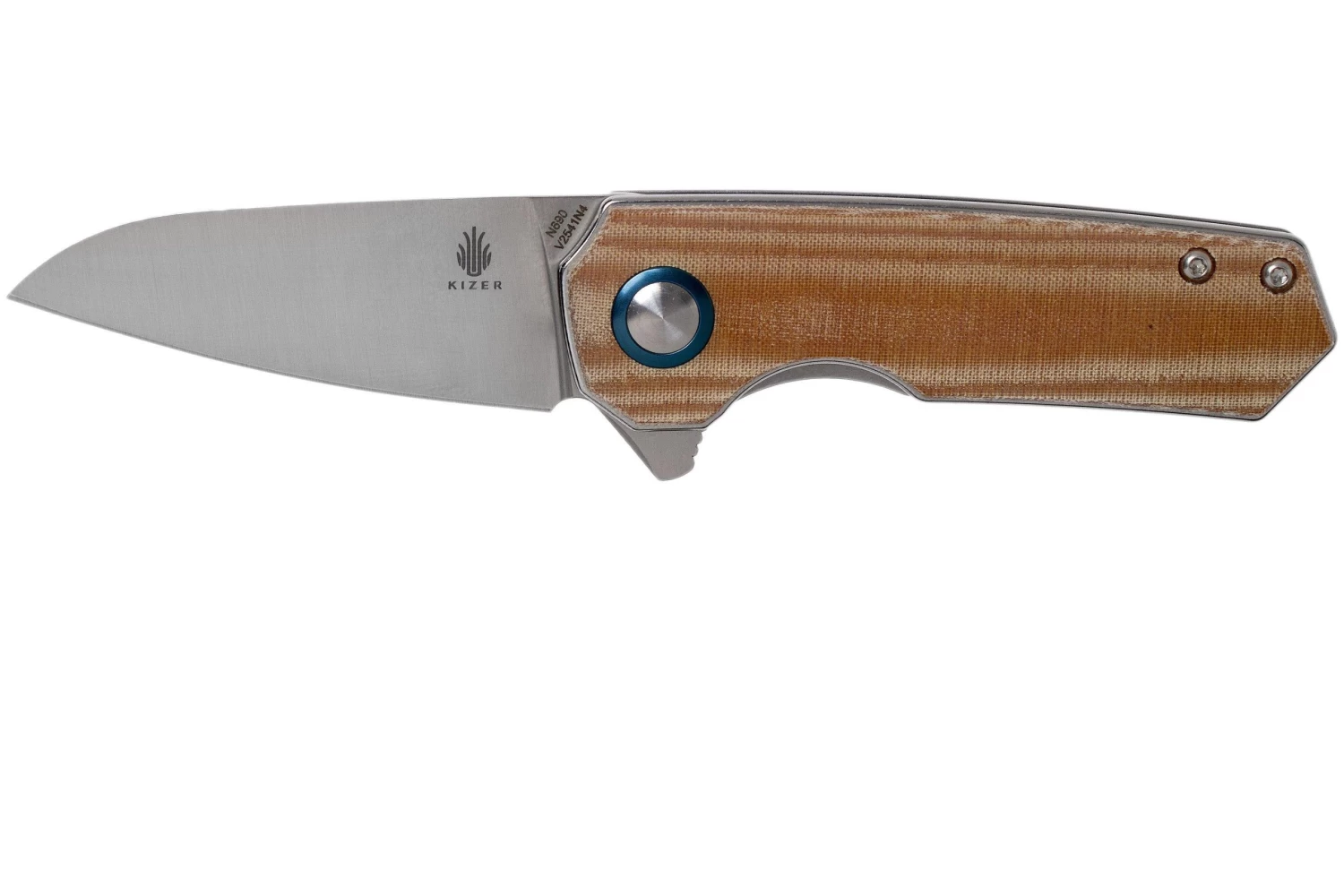 Kizer Lieb V2541N4 Brown Micarta Couteau De Poche, Azo Design 3 Kizer Lieb V2541N4 Brown Micarta Couteau De Poche, Azo Design