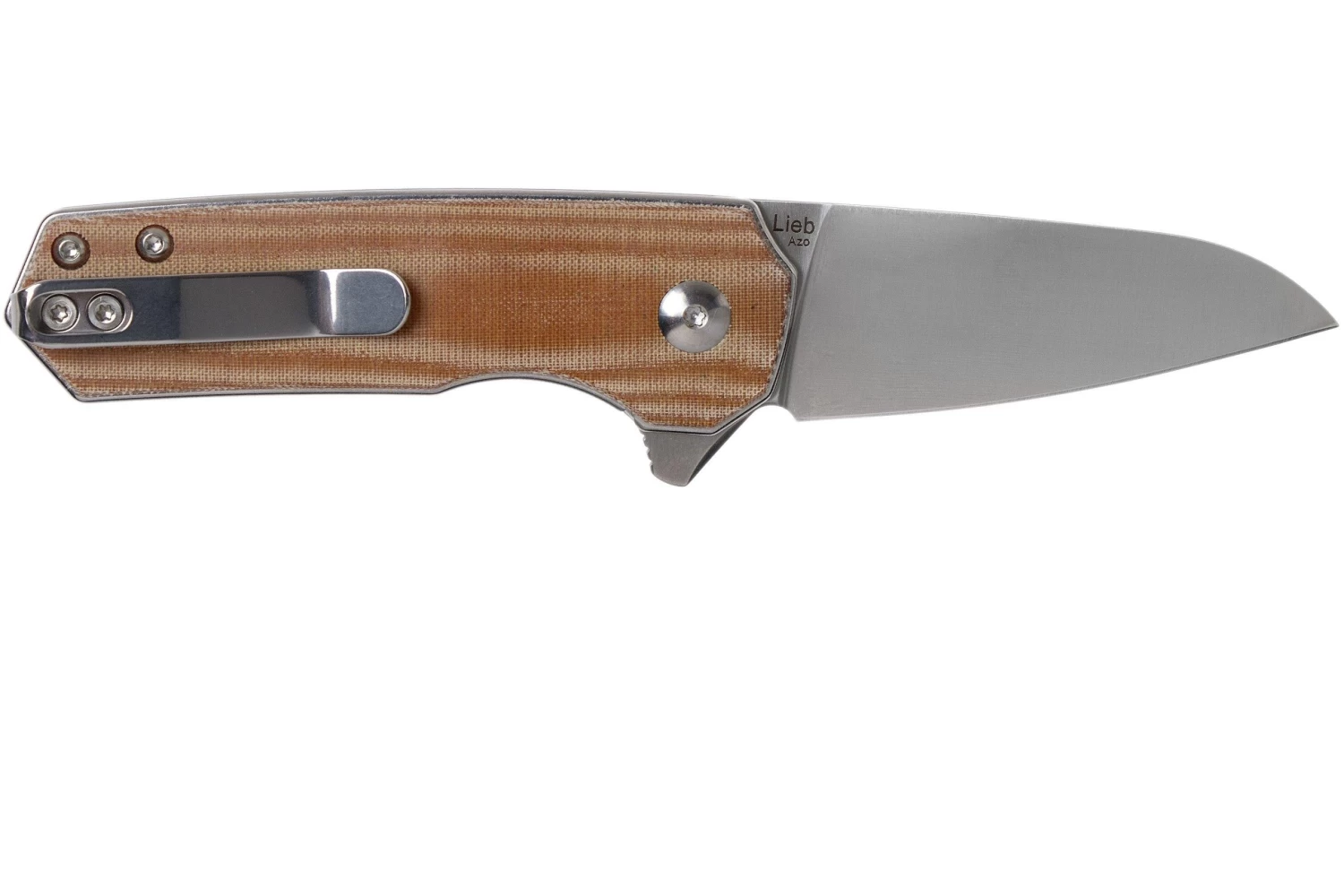 Kizer Lieb V2541N4 Brown Micarta Couteau De Poche, Azo Design 4 Kizer Lieb V2541N4 Brown Micarta Couteau De Poche, Azo Design – Image 2