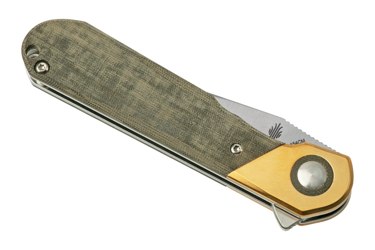 Kizer Comet V3614C1 Brass & Green Micarta, Couteau De Poche 8 Kizer Comet V3614C1 Brass & Green Micarta, Couteau De Poche – Image 6
