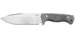 Lionsteel T6 Satin, Black Canvas Micarta T6-CVB Couteau Fixe