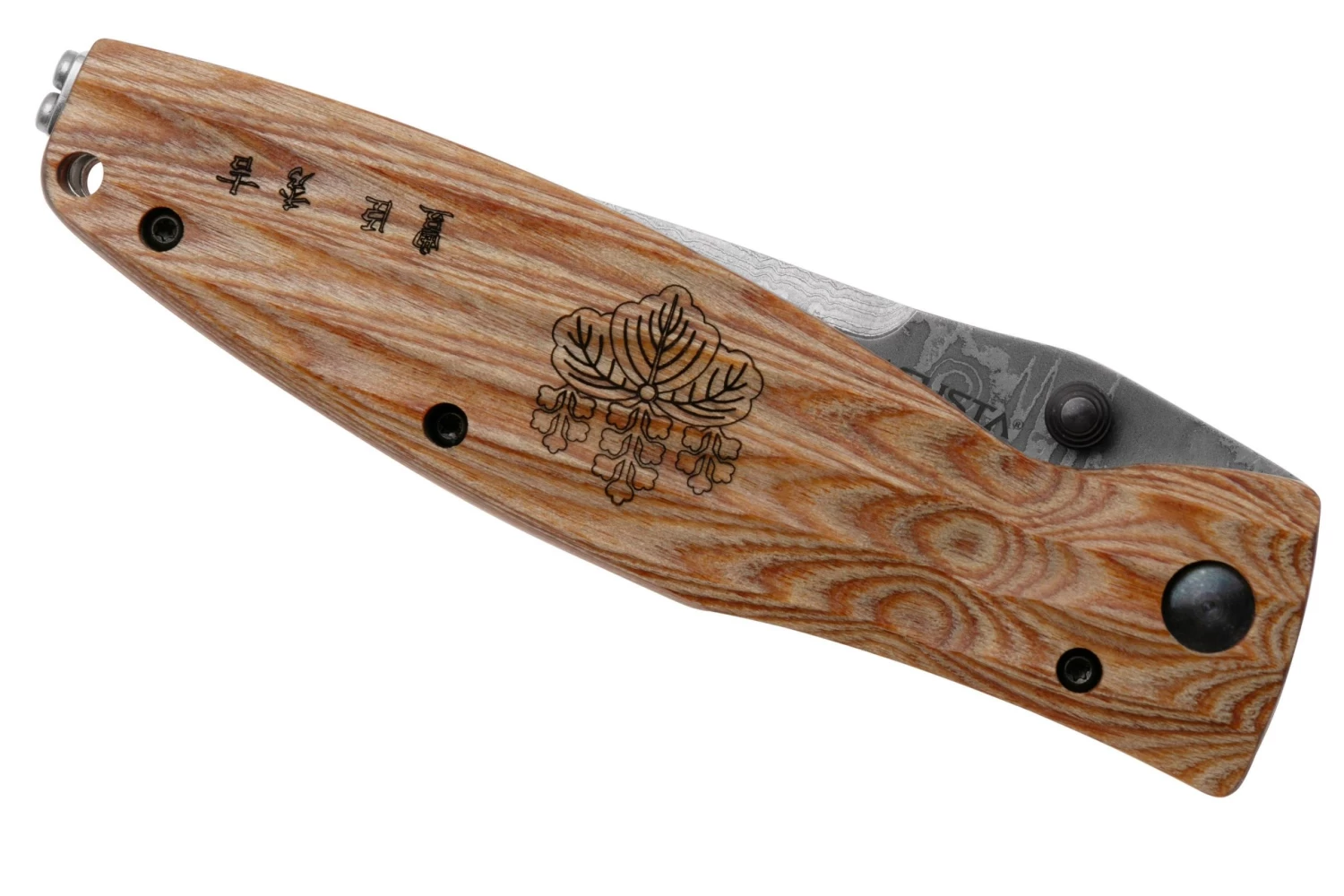 Mcusta MC-0182D Sengoku Toyotomi Hideyoshi, Yellow Pakkawood, Couteau De Gentleman 8 Mcusta MC-0182D Sengoku Toyotomi Hideyoshi, Yellow Pakkawood, Couteau De Gentleman – Image 6